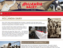 Tablet Screenshot of hollandiadairy.com